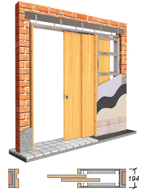 2D1B-Tele-WW 2 DOORS in 1 BOX - Telescopic