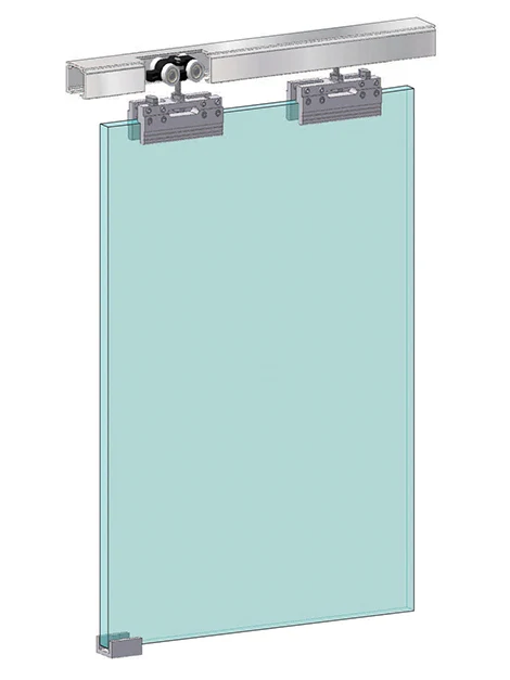 1D1T-F 1 Door 1 Track - Frameless glass